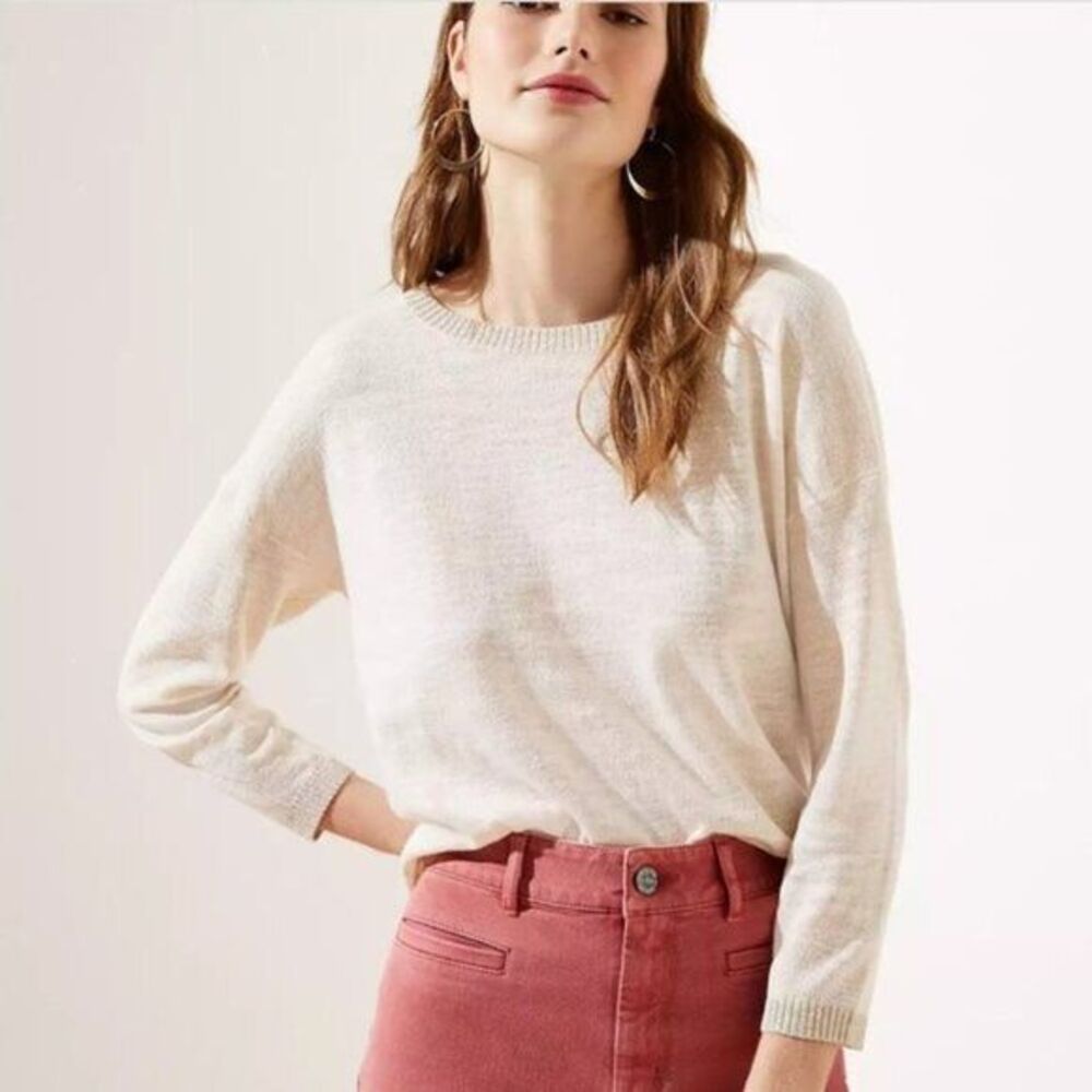 MEW Loft Shimmer 3/4 Sleeve Sweater, XS‎